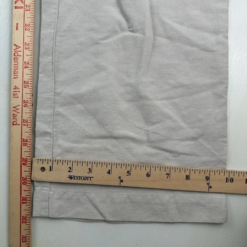 Y2K Banana Republic Linen Cotton Relaxed Pants Men 36x32 Lightweight Tan‎ Loose